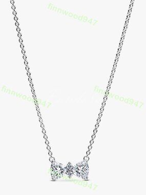 Pandora Sparkling Bow Necklace